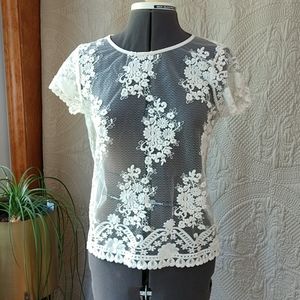 Guess lace short sleeve top